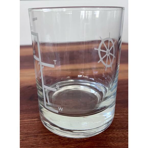 Nautical Cocktail Tumbler Glass Plimsoll Marks Load Lines Novelty - Picture 4 of 7